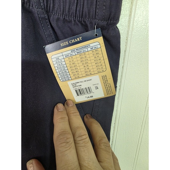 Blue Mountain Women's 2X Comfort Waist Hiking Gardening Shorts Navy Blue NWT - Picture 6 of 6